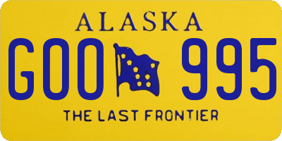 AK license plate GOO995