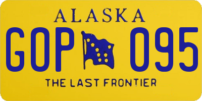 AK license plate GOP095
