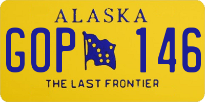 AK license plate GOP146