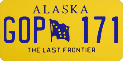 AK license plate GOP171