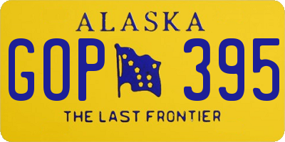 AK license plate GOP395
