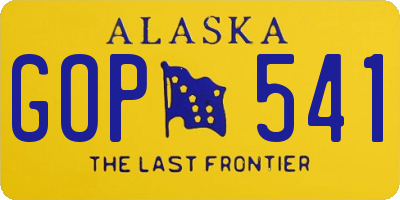 AK license plate GOP541