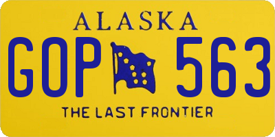 AK license plate GOP563