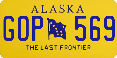 AK license plate GOP569