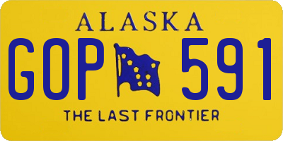 AK license plate GOP591