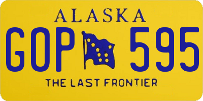 AK license plate GOP595