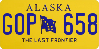 AK license plate GOP658