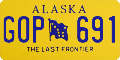 AK license plate GOP691