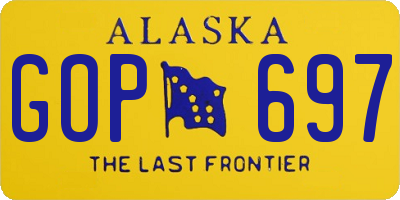 AK license plate GOP697