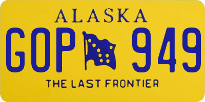 AK license plate GOP949