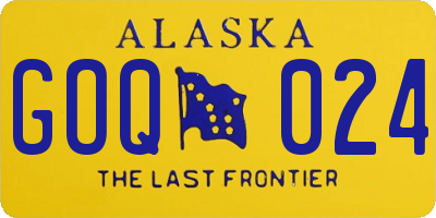 AK license plate GOQ024