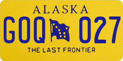 AK license plate GOQ027