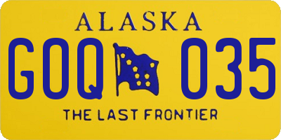 AK license plate GOQ035