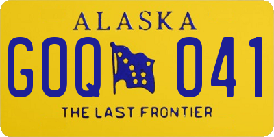 AK license plate GOQ041