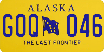AK license plate GOQ046