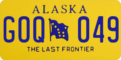 AK license plate GOQ049