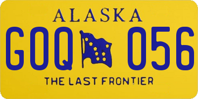 AK license plate GOQ056