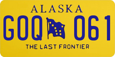 AK license plate GOQ061