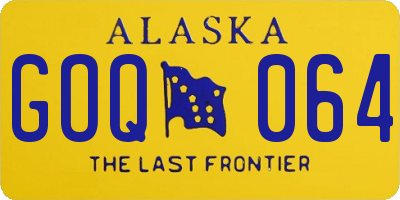 AK license plate GOQ064