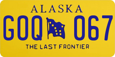 AK license plate GOQ067