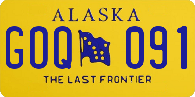 AK license plate GOQ091