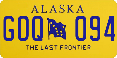 AK license plate GOQ094