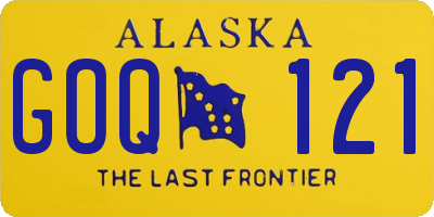 AK license plate GOQ121