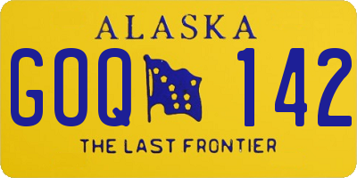 AK license plate GOQ142