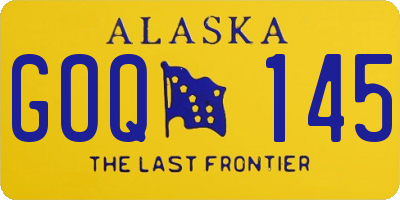 AK license plate GOQ145
