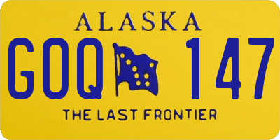 AK license plate GOQ147