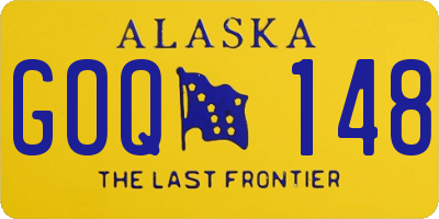 AK license plate GOQ148