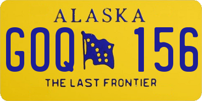 AK license plate GOQ156