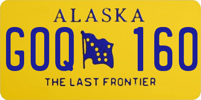 AK license plate GOQ160