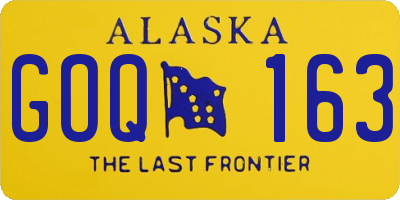 AK license plate GOQ163