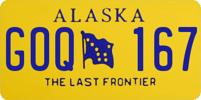 AK license plate GOQ167