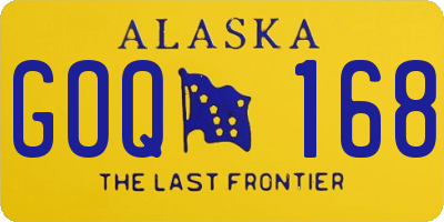AK license plate GOQ168