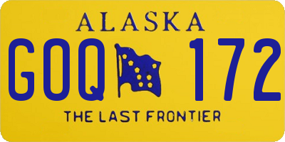 AK license plate GOQ172