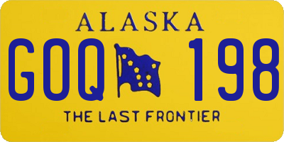 AK license plate GOQ198