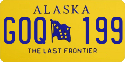 AK license plate GOQ199