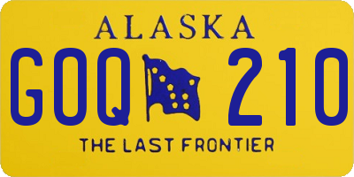 AK license plate GOQ210