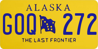 AK license plate GOQ272