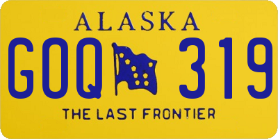 AK license plate GOQ319