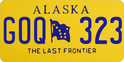 AK license plate GOQ323