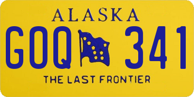 AK license plate GOQ341