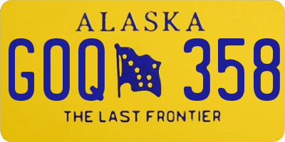 AK license plate GOQ358