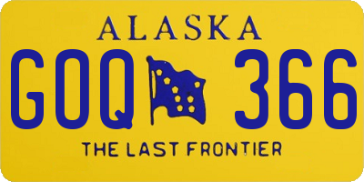 AK license plate GOQ366