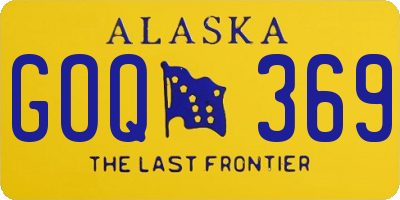 AK license plate GOQ369