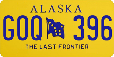 AK license plate GOQ396