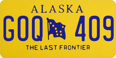 AK license plate GOQ409