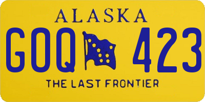 AK license plate GOQ423